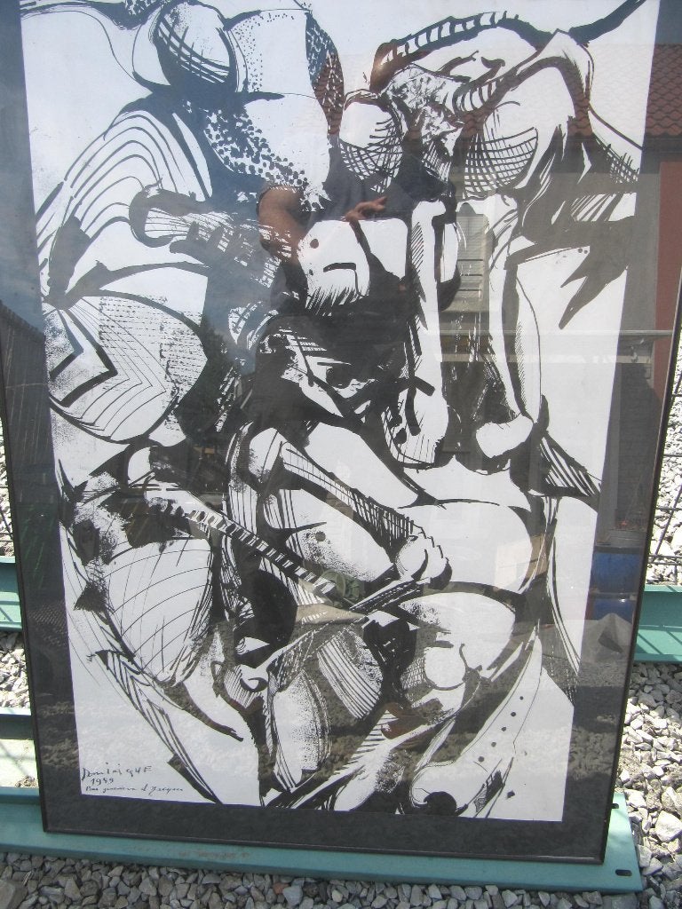 Tableau art moderne 1 m X 0,70 m, Antiquités & Art, Art | Peinture | Abstraite, Enlèvement