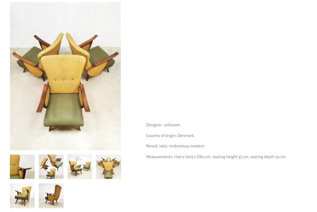 Midcentury Scandinavian design lounge fauteuil, Antiek en Kunst, Antiek | Meubels | Stoelen en Sofa's, Ophalen