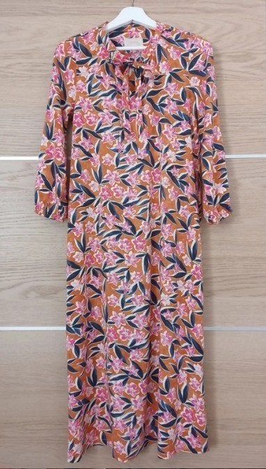 Lange jurk Comme Ça maat 34, Kleding | Dames, Nieuw, Oranje, Maat 34 (XS) of kleiner, Onder de knie