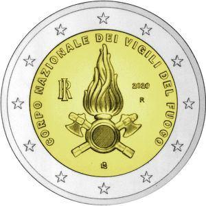 2 euros. Sp. Sapeurs-Pompiers Italie 2020, Enlèvement ou Envoi, Comme neuf, Overig