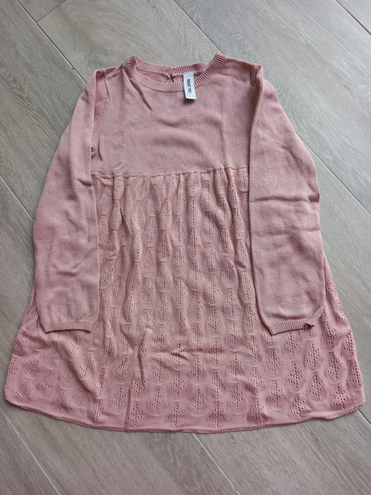 roos kleedje m122 - 128, Kinderen en Baby's, Kinderkleding | Maat 122, About you, Meisje, Ophalen of Verzenden, Zo goed als nieuw