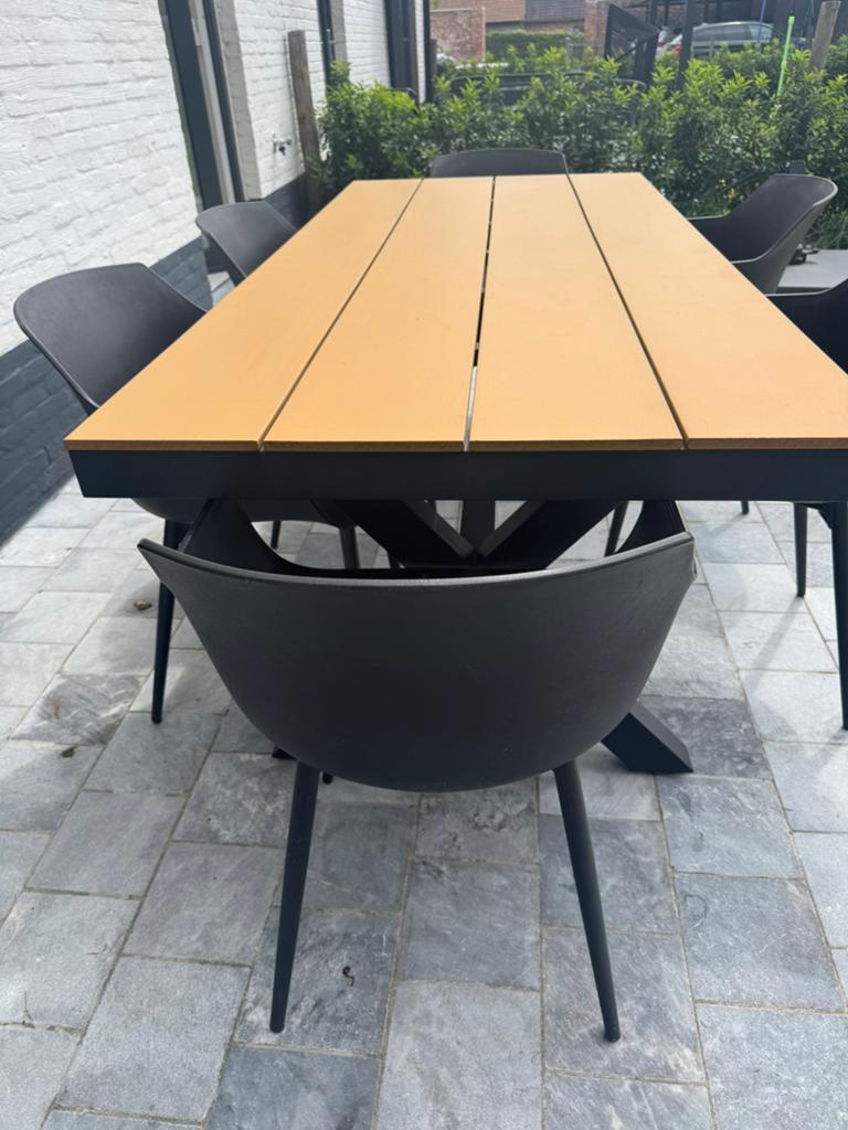 Tuinset Tafel en Stoelen, Tuin en Terras, Ophalen, Zo goed als nieuw