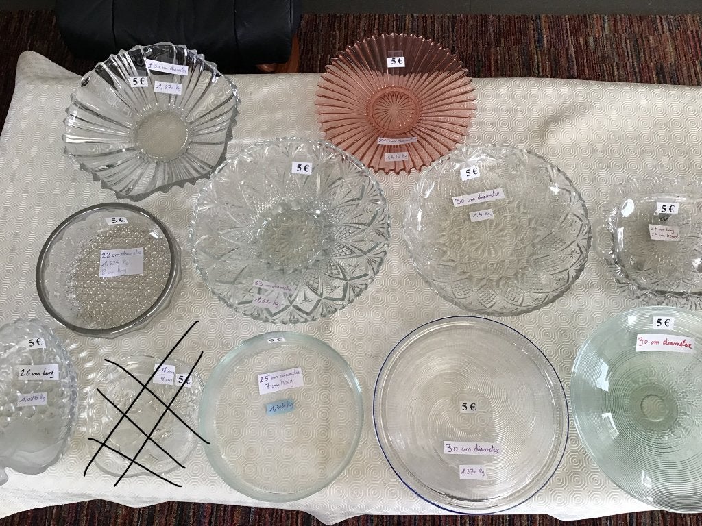 10 magnifiques bols en verre pour seulement 5 euros par bol, Enlèvement ou Envoi, Comme neuf