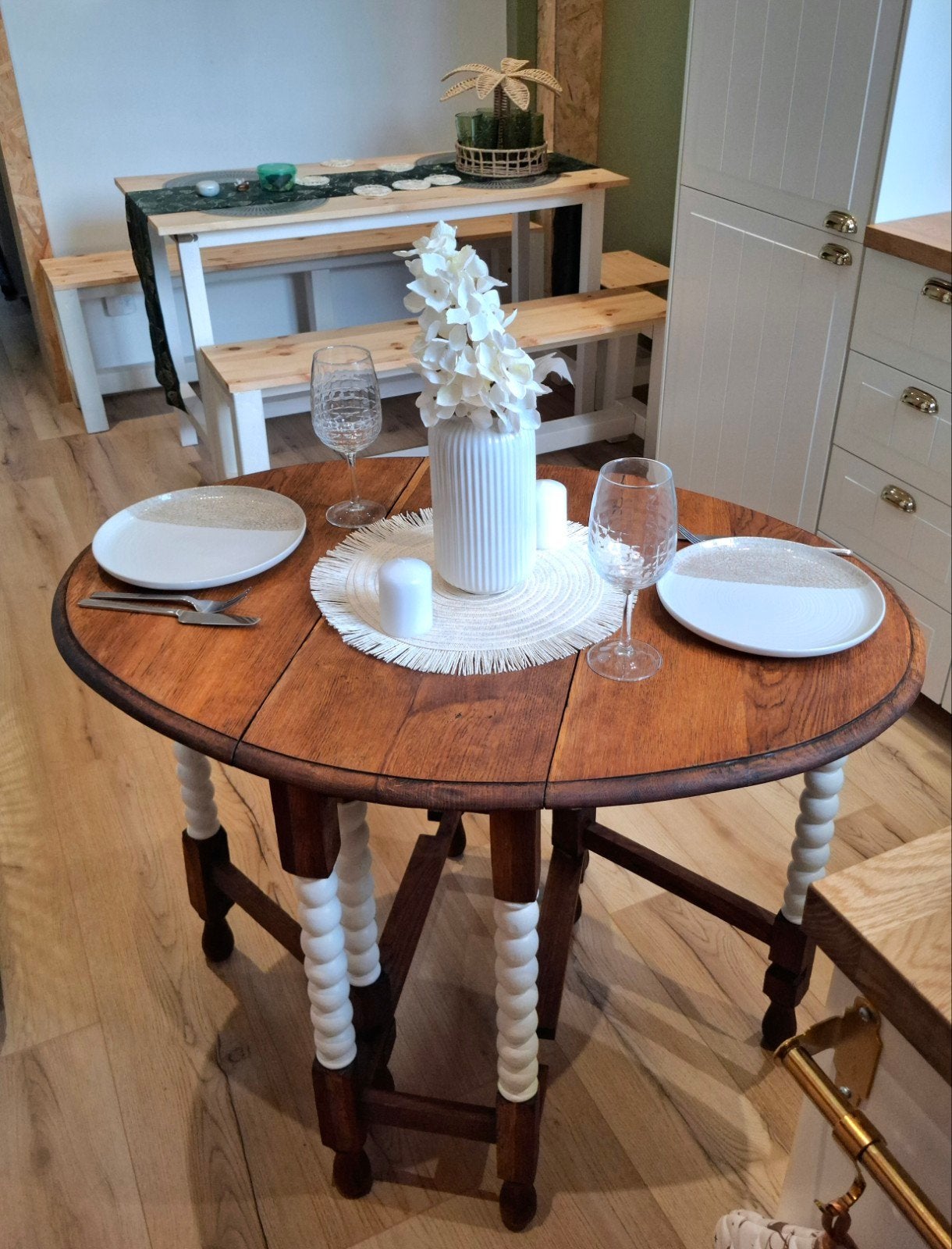 Massief eikenhouten eettafel - Uniek stuk, Ophalen