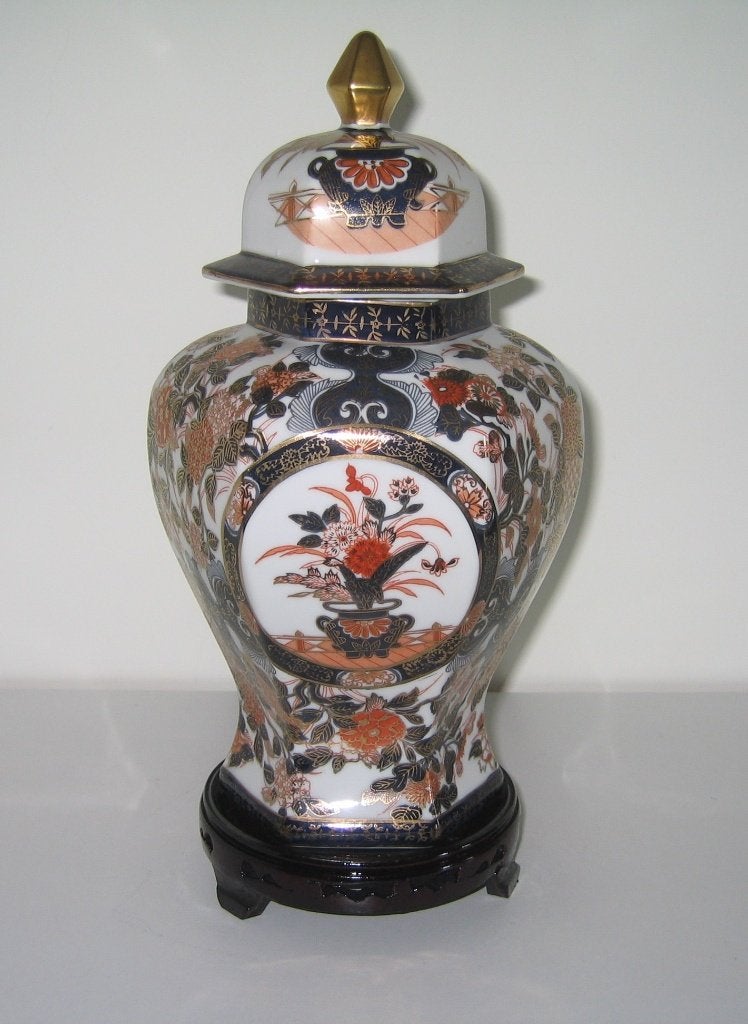 Japans porceleinen imari dekselvaas  -  1014, Antiek en Kunst, Kunst | Niet-Westerse kunst, Goud, Japan, Ophalen, Vaas