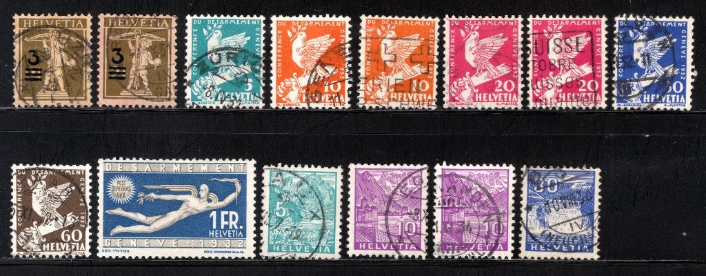 SUISSE Année 1930-1934 timbrée, Envoi, Affranchi