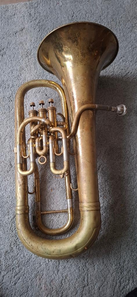 Bariton tuba Besson, Musique & Instruments, Enlèvement, Utilisé, Tuba en si bémol, Avec valise ou sac