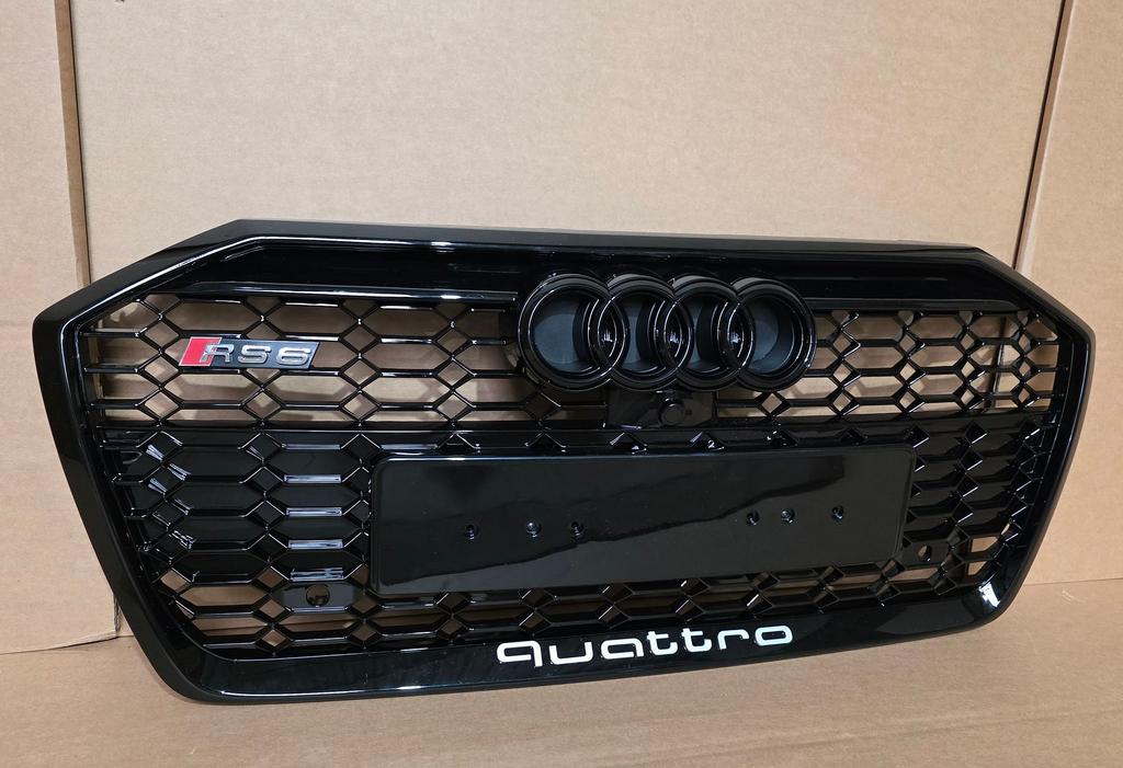 Grill Audi A6 C8 4K S-line S6 RS6 LOOK GRILLE HOOGLANS ZWART, Neuf, -, Origine de la pièce connue, Audi