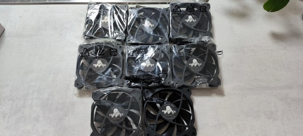 8x 120mm fans Musetex, Ophalen of Verzenden, Nieuw