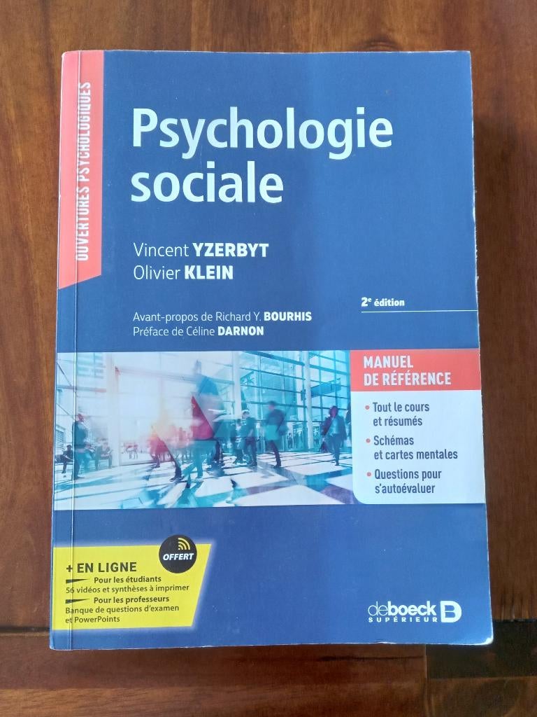 Livre Psychologie sociale, Livres, Comme neuf, Enlèvement, De Boeck, Psychologie sociale