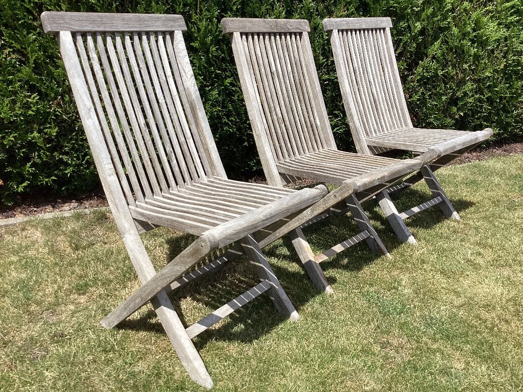Tuinstoelen teak, Ophalen, Gebruikt, Hout, Inklapbaar