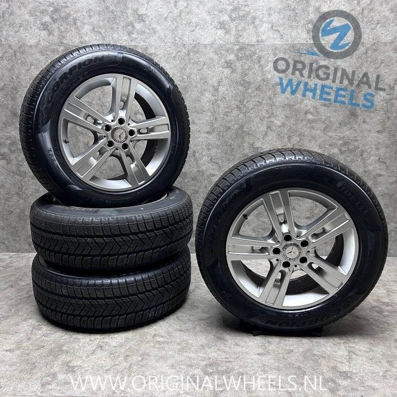 18 inch originele velgen + winterbanden Mercedes ML | GLE, Neuf, Pneus et Jantes, Pneus hiver, -