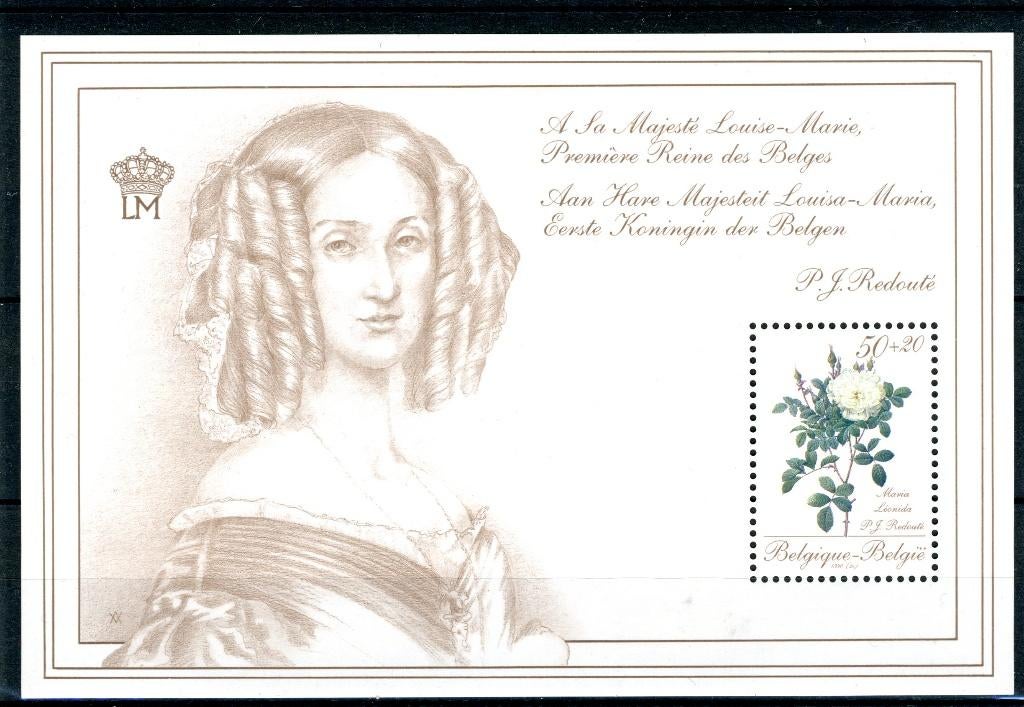 BL66 MNH 1990 - Koningin Louisa-Maria, Postzegels en Munten, Postzegels | Europa | België, Ophalen of Verzenden, Postfris, Postfris