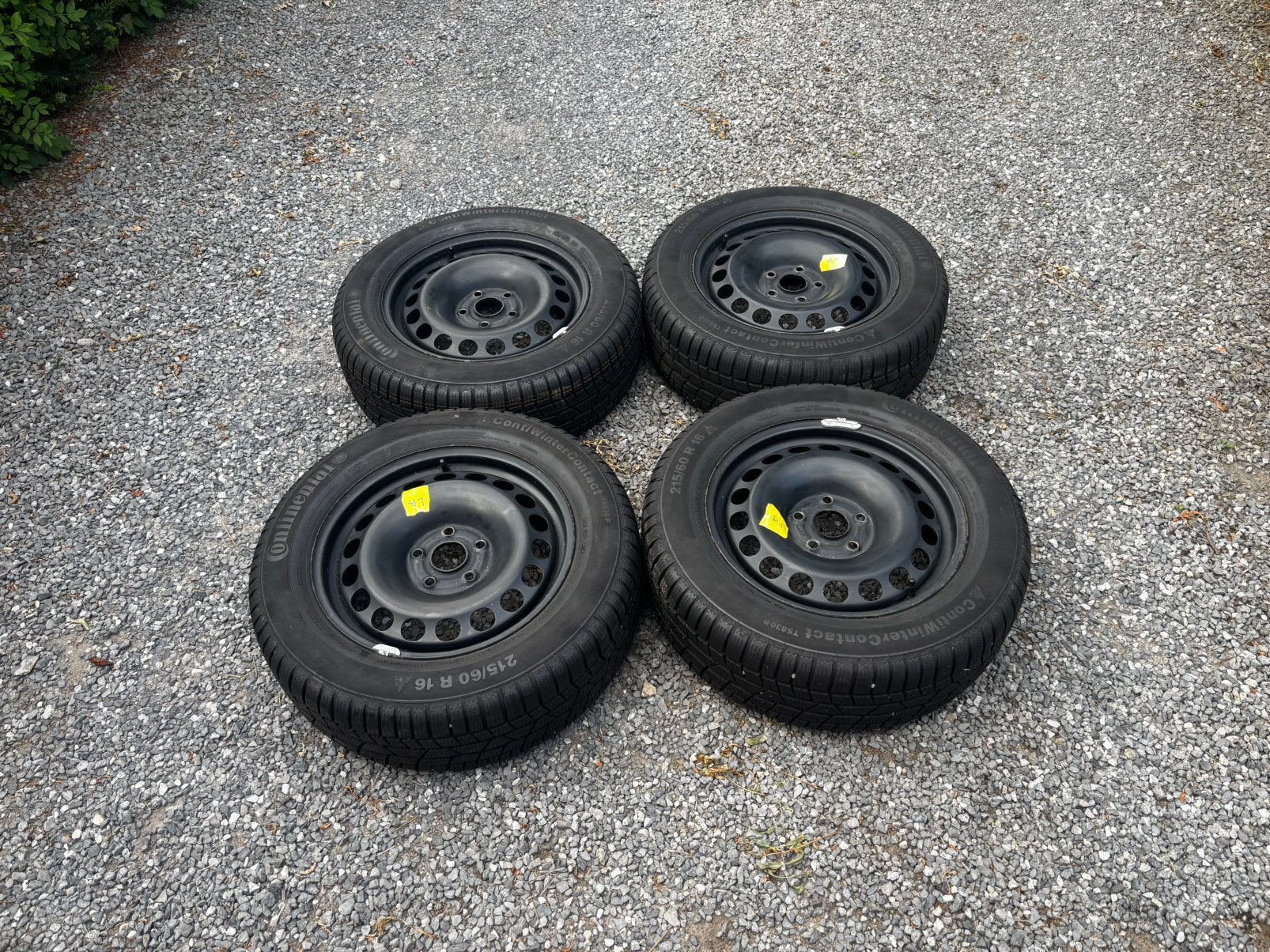 Te koop: 4 winterbanden op stalen velgen, Ophalen, Winterbanden, Band(en)