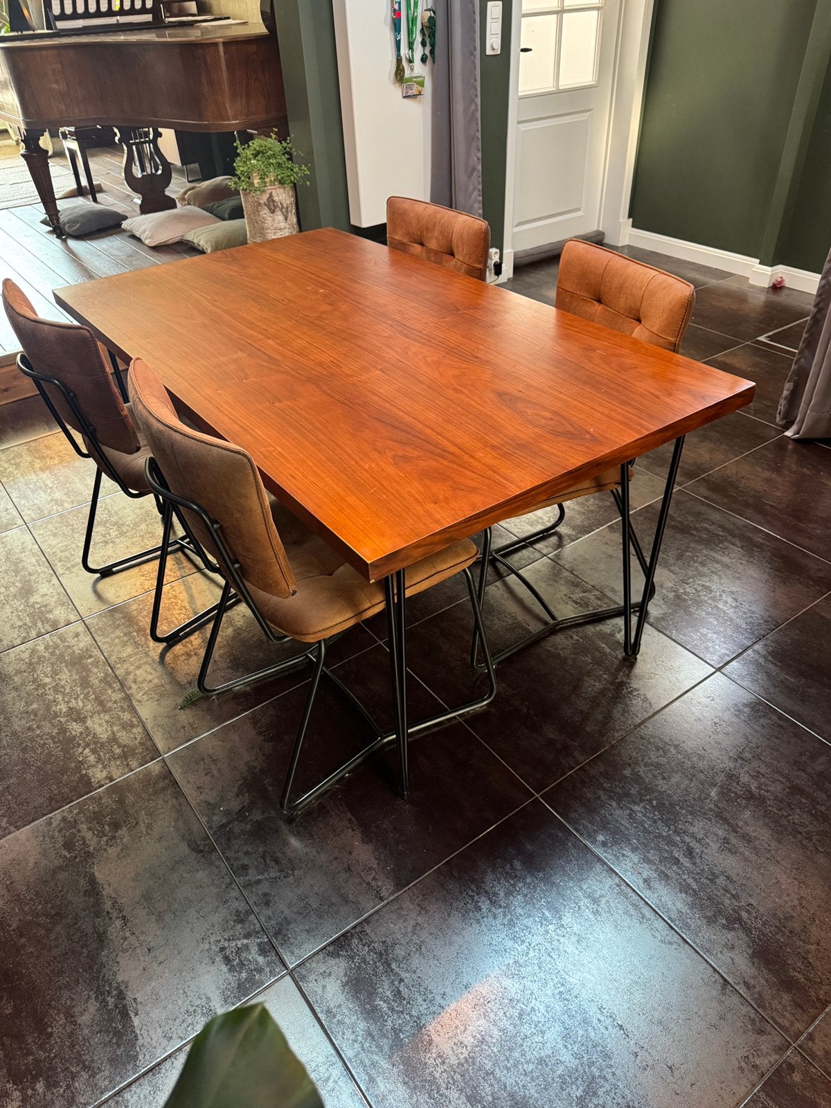 Tafel La Redoute 90cm x 160cm, Ophalen, Gebruikt, Retro, Modern, 50 tot 100 cm