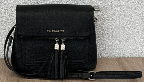 Zwarte handtas van het merk Flora & Co, Ophalen, Nieuw, Zwart, Handtas