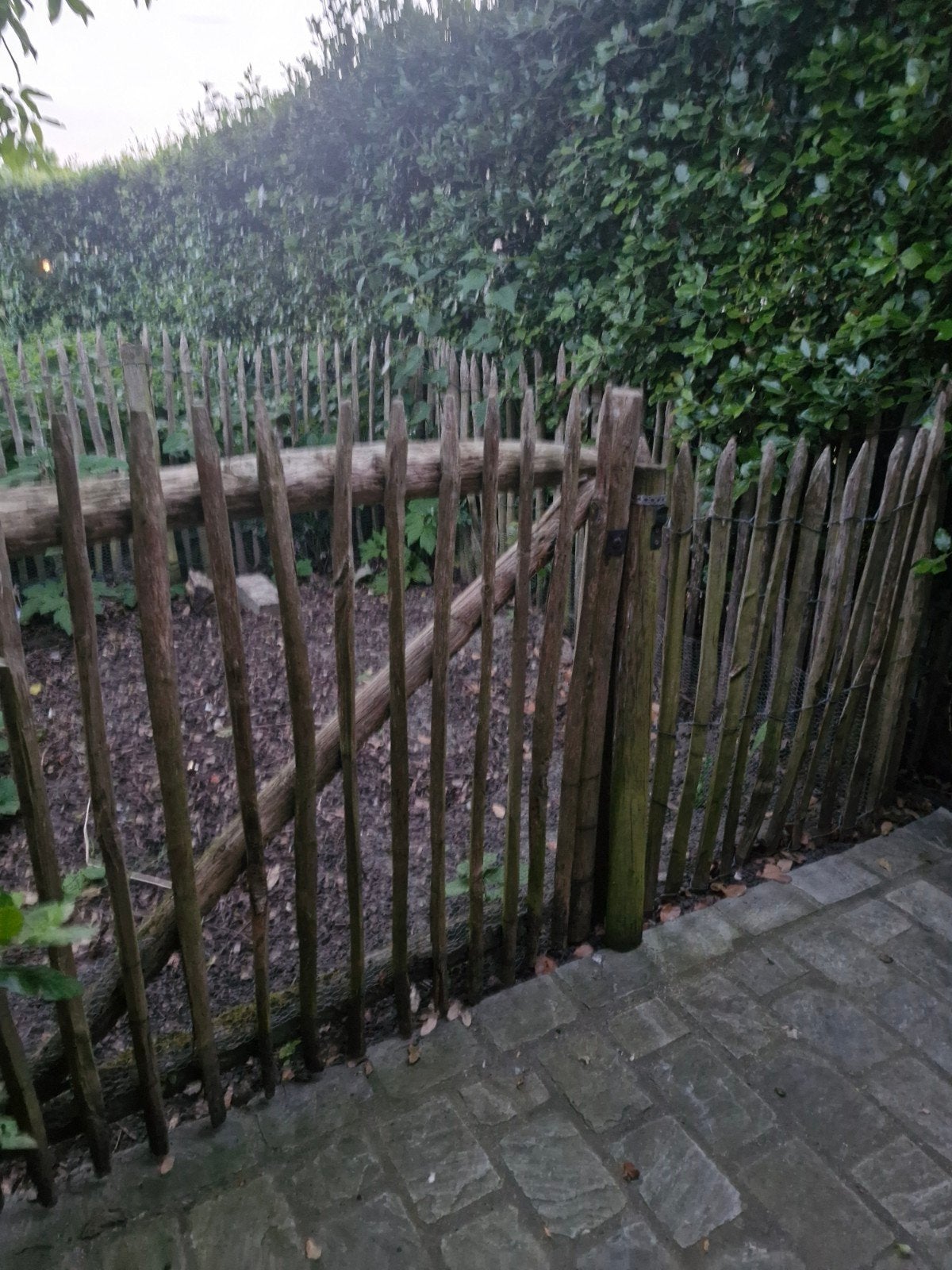 KastanjeHouten afsluiting, Enlèvement, Utilisé, Avec portail, Porte du jardin