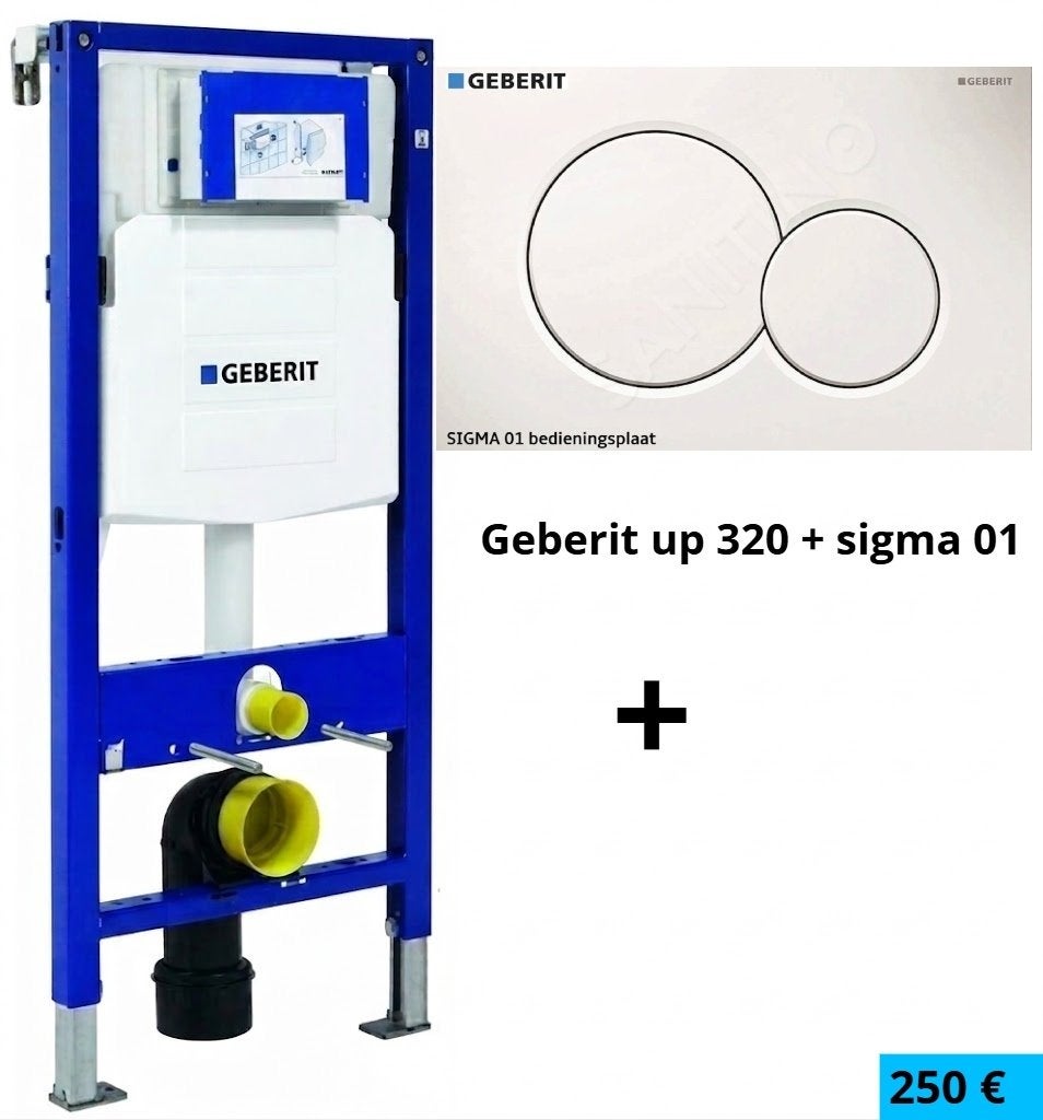 Systemfix Geberit UP 320 + Sigma 01, Bricolage & Construction, Sanitaire, Enlèvement, Neuf