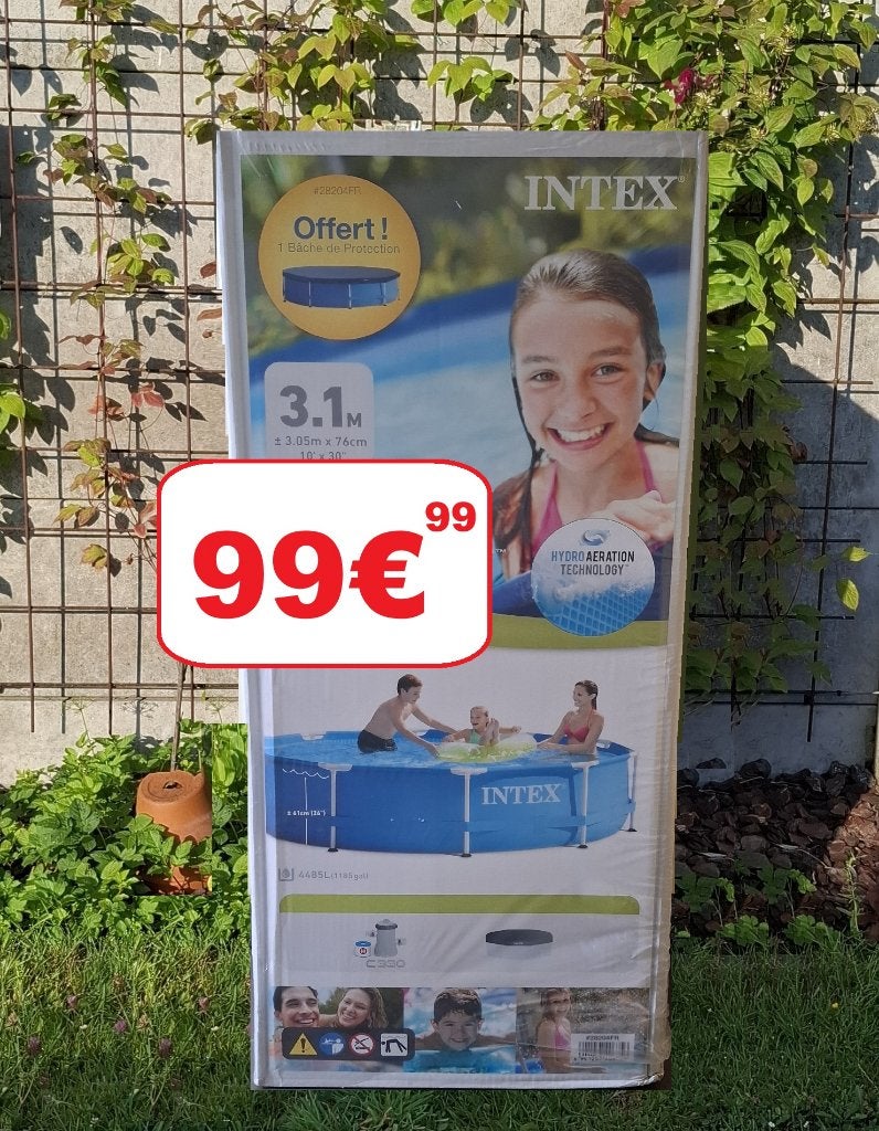 Piscine tubulaire INTEX NEUVE, 305*76 AVEC POMPE & Bâche, Enlèvement, Neuf, Autres types