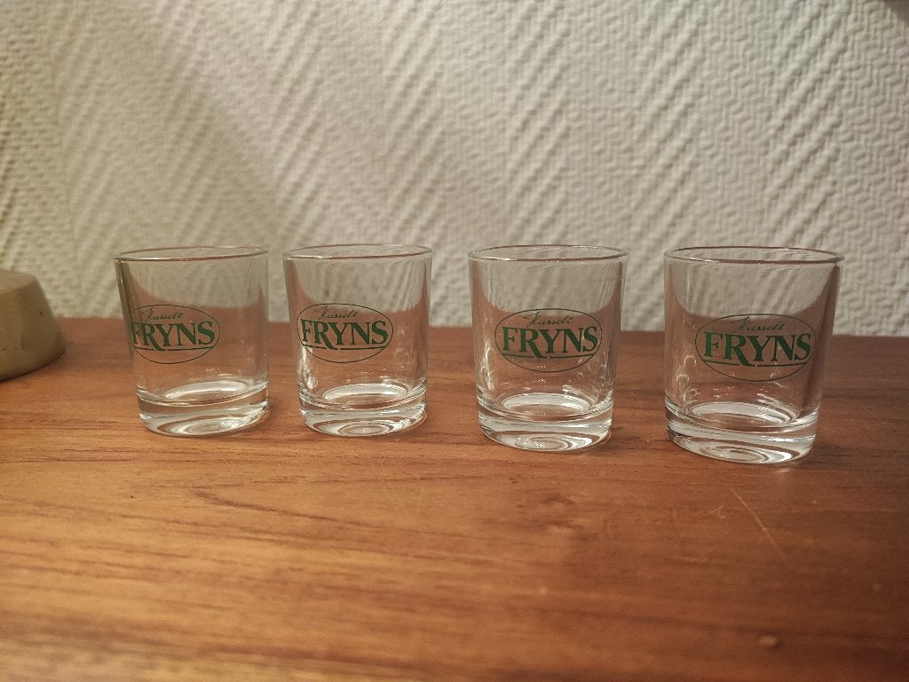 4 verres à liqueur de Fryns Hasselt, Collections, Verres & Petits Verres, Enlèvement ou Envoi, Comme neuf