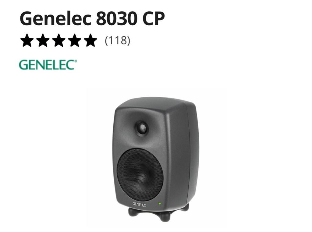 Genelec 8030CP, Enlèvement, Comme neuf