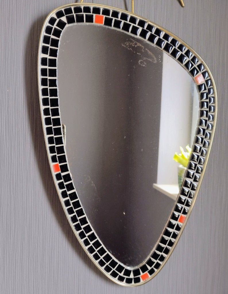 Carreaux de mosaïque à miroir rétro noir orange, Enlèvement, Maison et Meubles