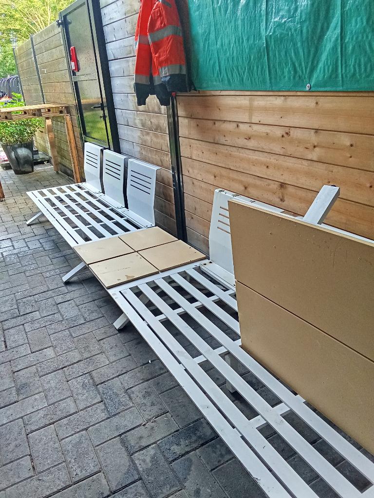 Tuinset, Tuin en Terras, Tuinsets en Loungesets, Ophalen, Gebruikt, Aluminium, 8 zitplaatsen