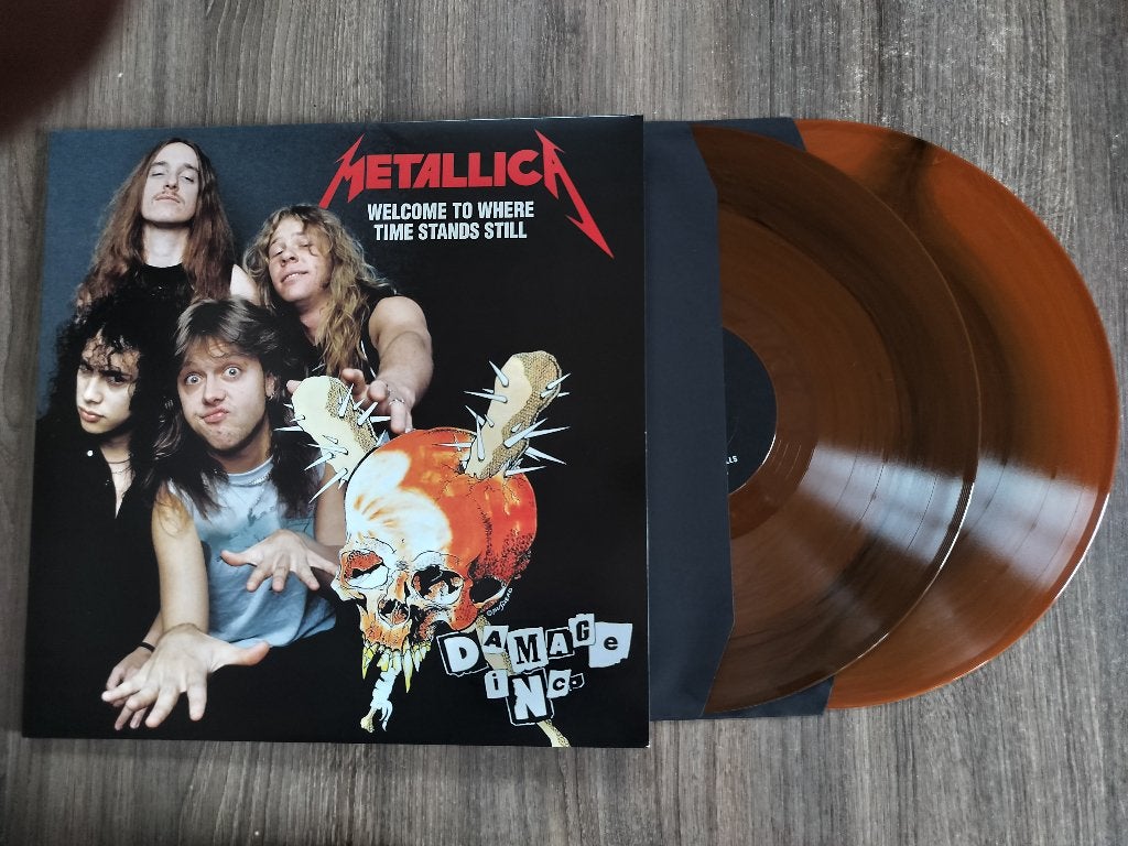METALLICA - WELCOME TO WHERE TIME STANDS STILL - 2 lp color, CD & DVD, Vinyles | Hardrock & Metal, Pochette gatefold, Enlèvement ou Envoi