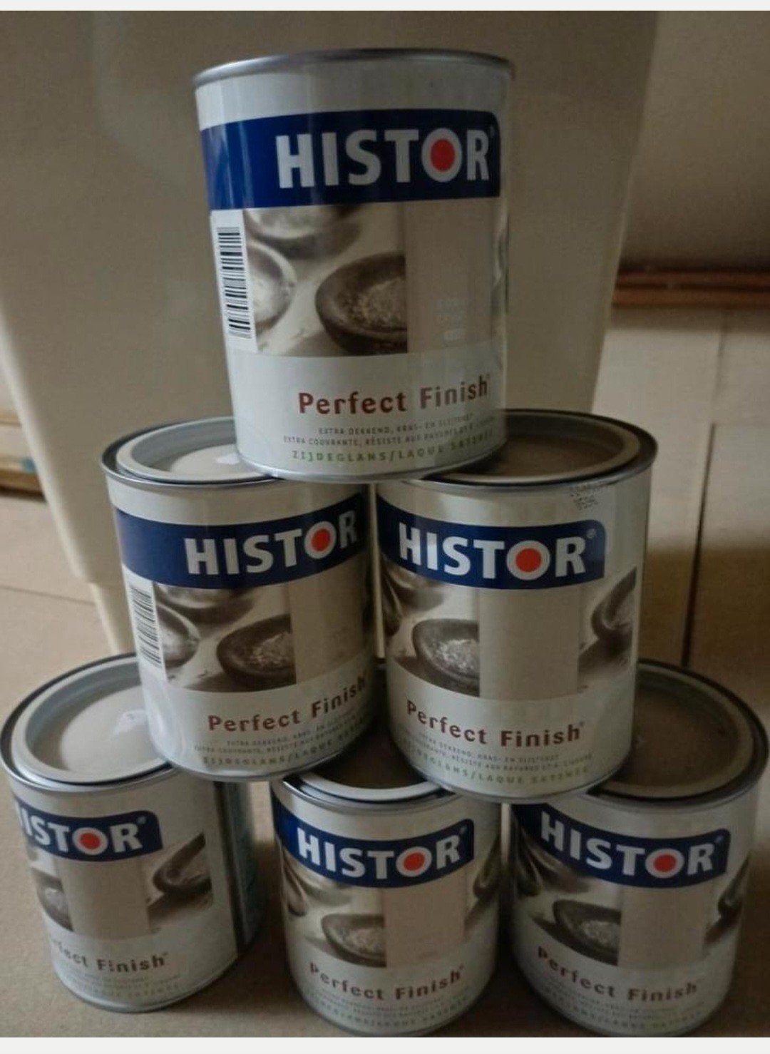 6 pots laques satinée, Ophalen, Lak