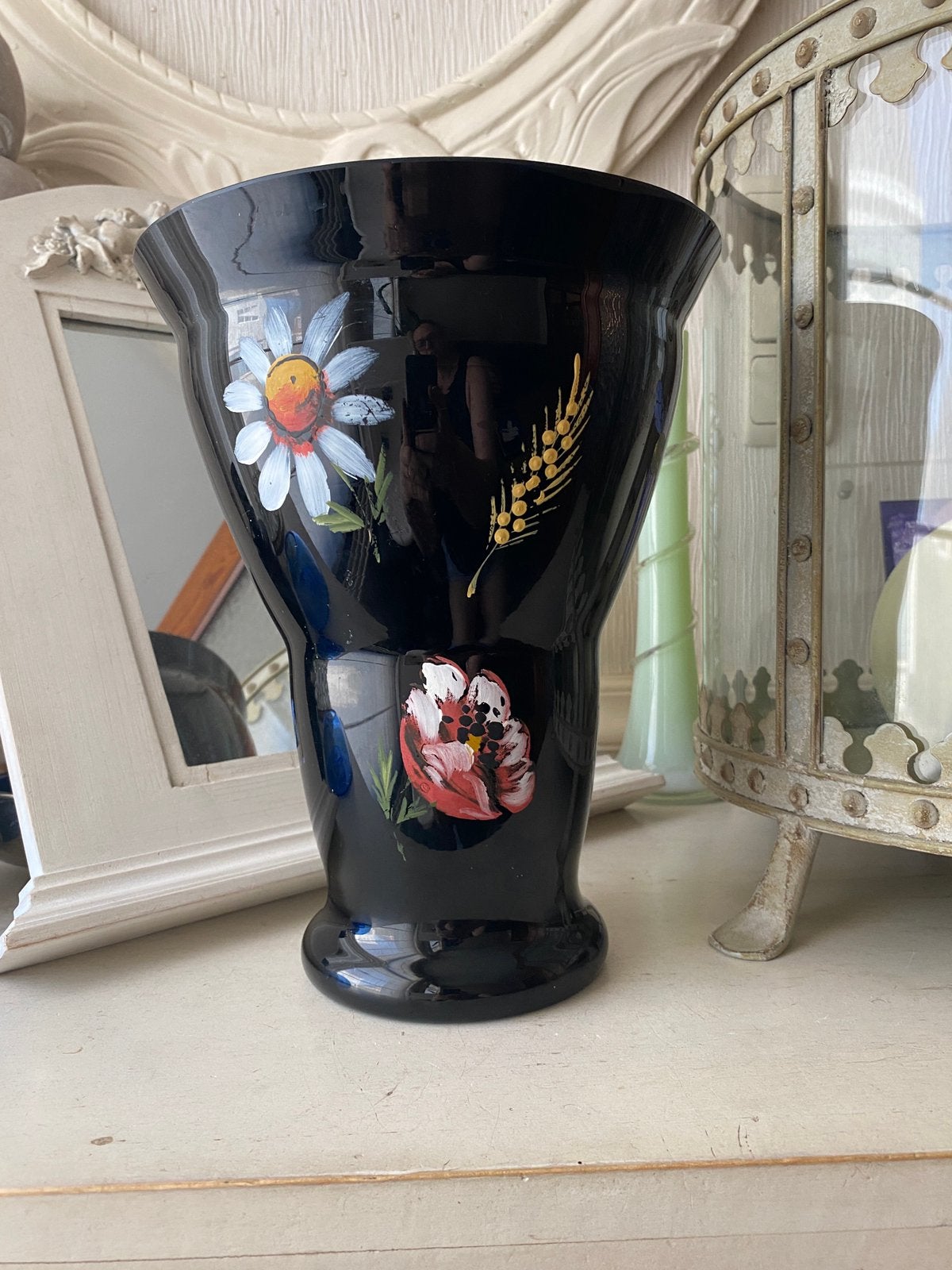 magnifique vase vintage en verre de Boom, Enlèvement, Utilisé, Noir, Verre