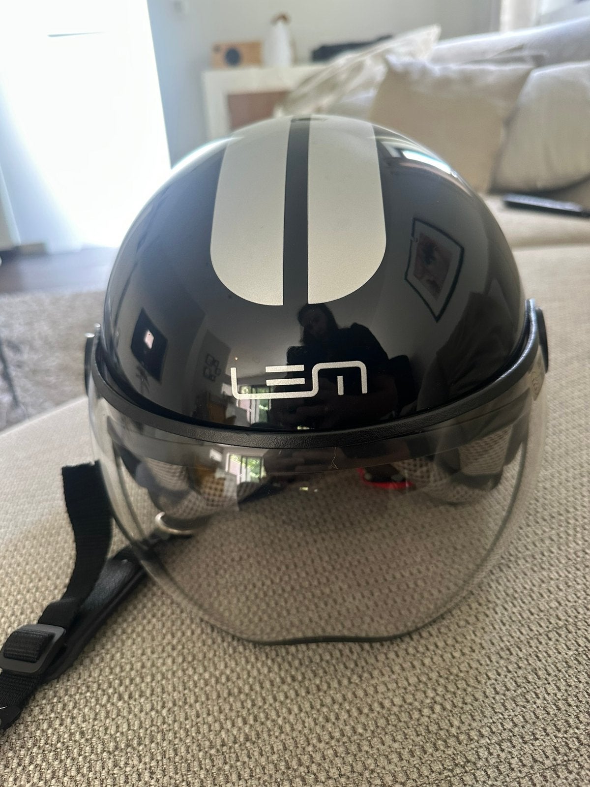 LEM helm Demi-Jet zwart maat S, Vélos & Vélomoteurs, Casques de cyclomoteur, Enlèvement, Comme neuf