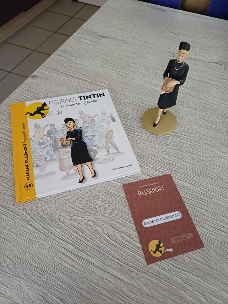 Figurine Clairmont numéro 98 collection officielle Moulinsar, Collections, Personnages de BD, Comme neuf, Statue ou Figurine, Tintin