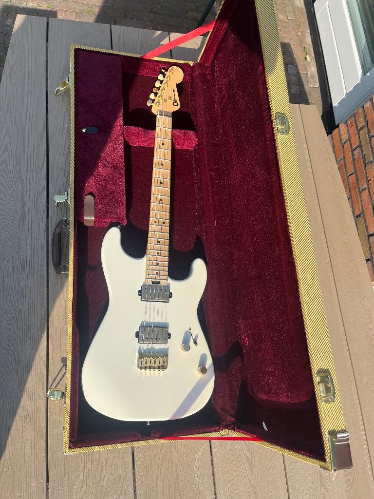 Charvel San Dimas HH HT Snow White Gold - Fishman Will Adler, Ophalen of Verzenden, Gebruikt, Solid body, Overige merken