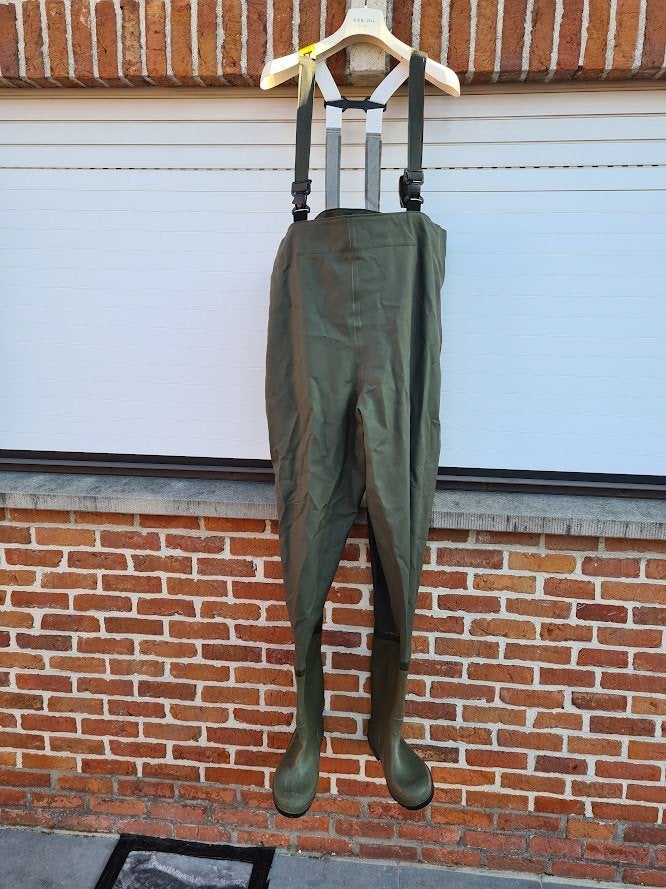 waadpak maat Large met Dunlop laarzen maat 44 prijs 50 euro, Enlèvement ou Envoi, Comme neuf