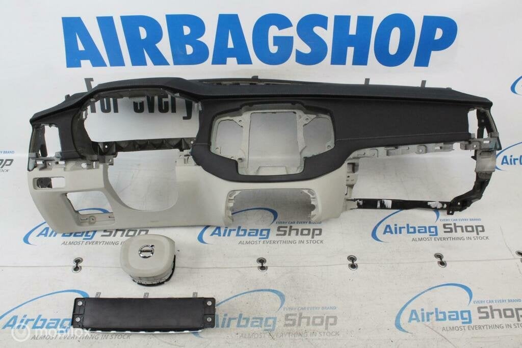 Airbag set - Dashboard zwart/beige HUD stiksels Volvo XC90, Gebruikt, Ophalen of Verzenden