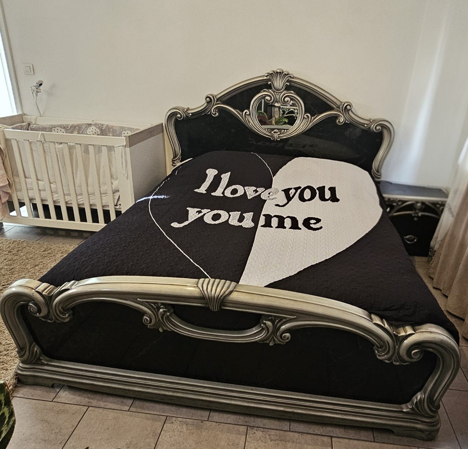 chambre complète haute brillance, Maison & Meubles, Enlèvement, Comme neuf, Deux personnes, Hoogglans