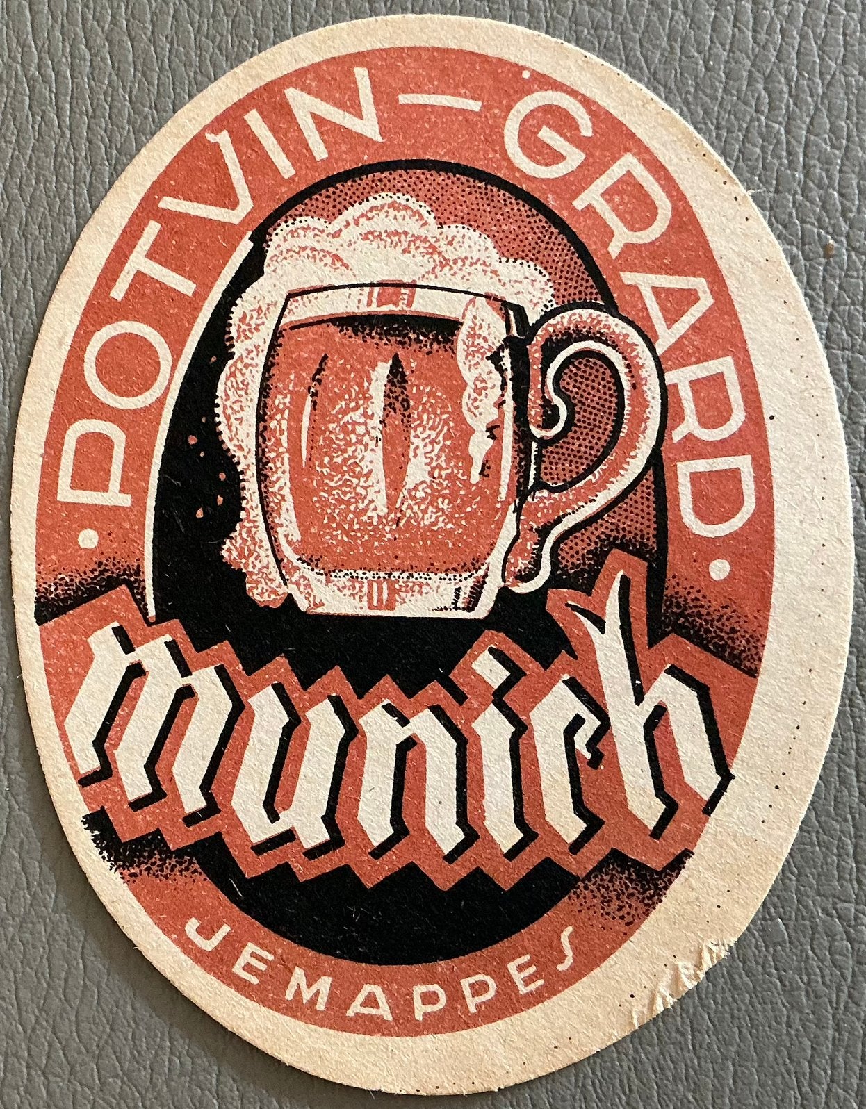 Munich/Potvin-Grard/Jemappes/étiquette de bière, Enlèvement ou Envoi, Comme neuf, Autres types