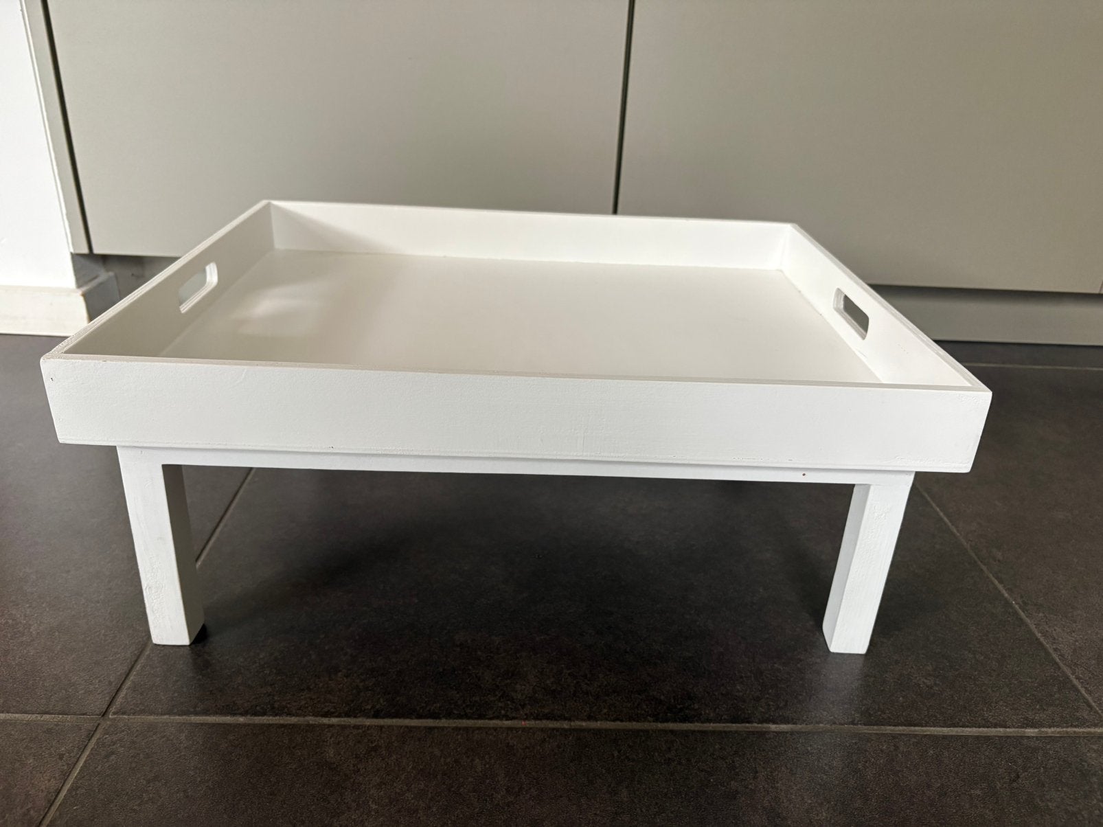 Witte houten tafel, Ophalen, Minder dan 45 cm, Minder dan 55 cm, Nieuw