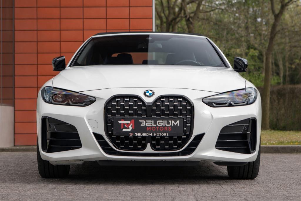 BMW 440 Cabrio - xDrive - HK - Geheugen - Camera, Auto's, BMW, Automaat, Cabriolet, Startonderbreker, Wit