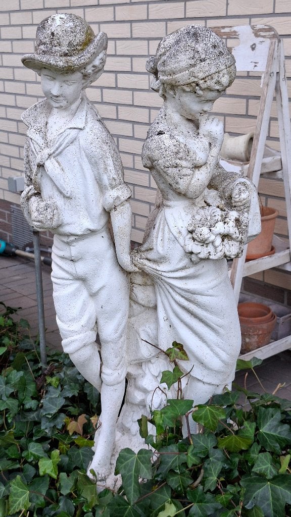 stenen beeld, Tuin en Terras, Tuinbeelden, Ophalen, Gebruikt, Steen, Mensenbeeld