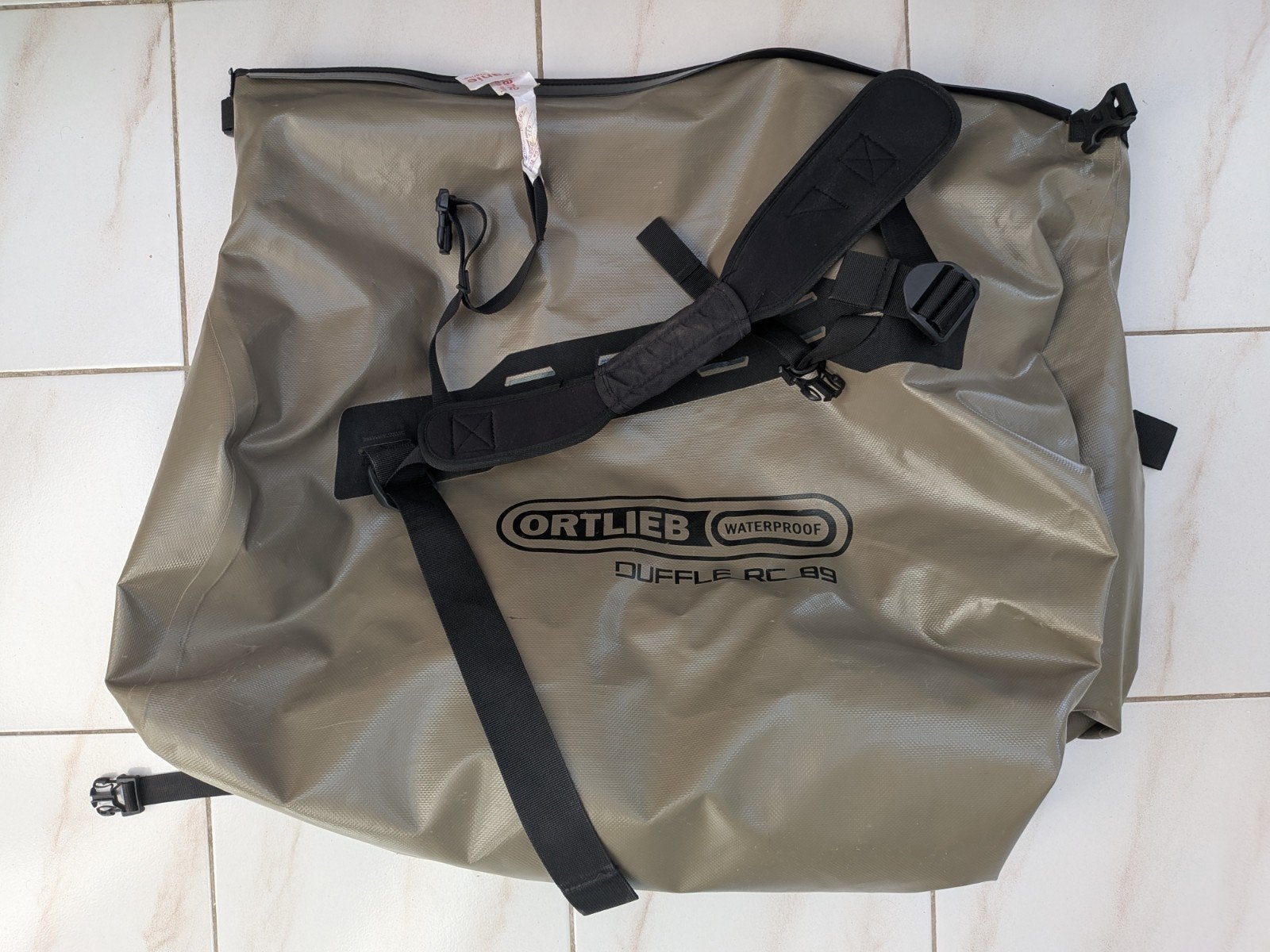 Duffel bag Ortlieb 89 liter, Ophalen