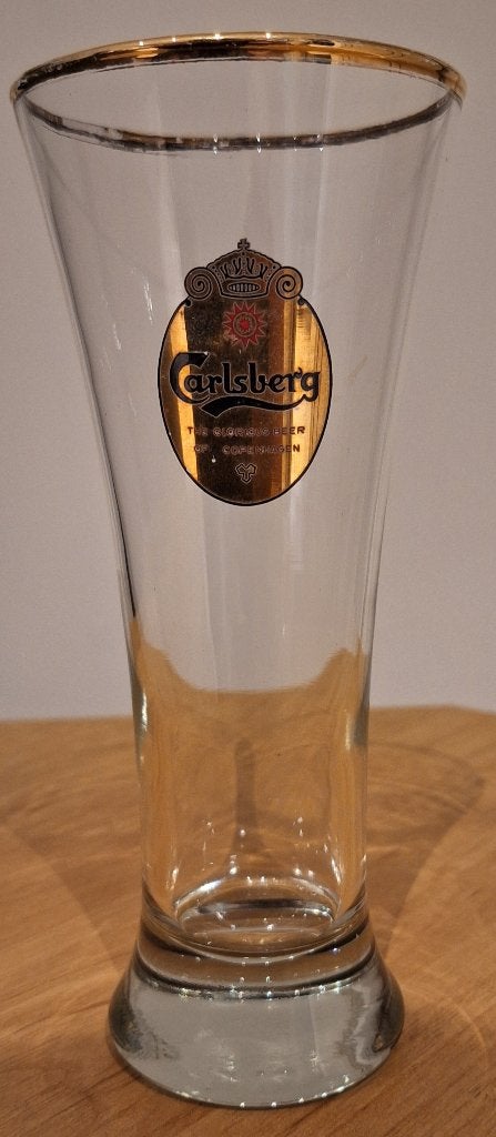 1 vintage Carlsberg bierglas, Verzamelen, Ophalen of Verzenden, Zo goed als nieuw, Glas of Glazen, Overige merken