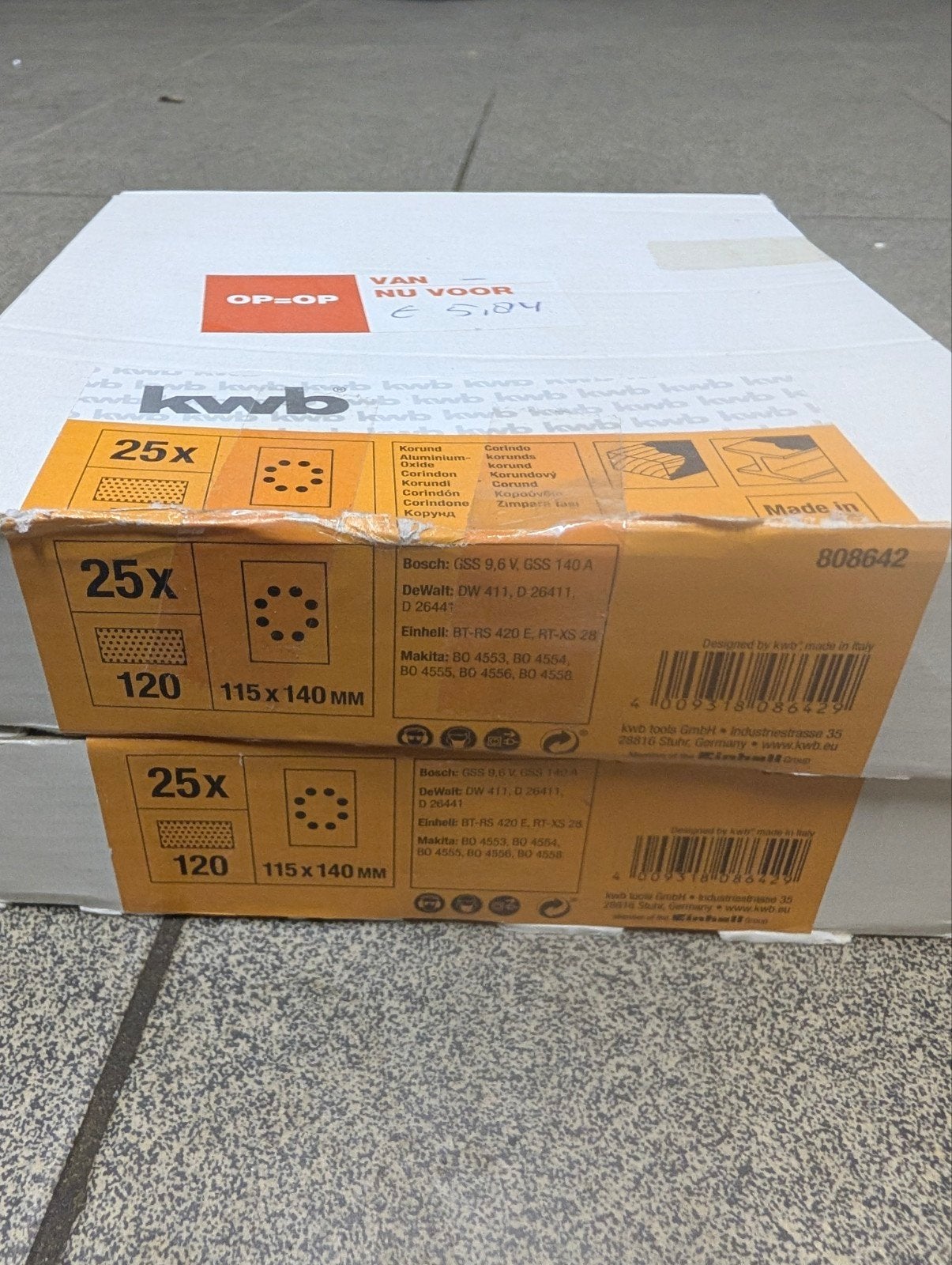 KWB Premium schuurvellen 115x140 mm K120 – 2 nieuwe dozen, Ophalen of Verzenden, Nieuw
