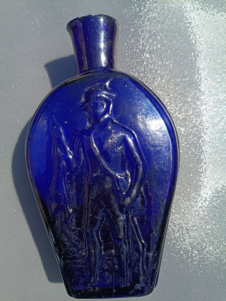 Vintage kobalt blauwe, glazen vaasje, Ophalen