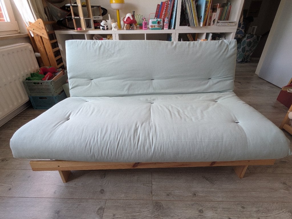 Thaise futonbank, 4 posities - LA REDOUTE INTERIEURS, Ophalen, Hout, 100 tot 125 cm, Tweepersoons