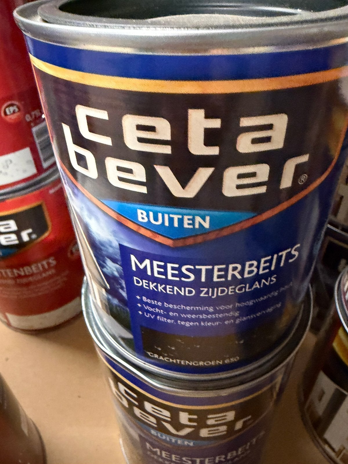 Cetabever dekkende beits grachtengroen 0,75liter, Hobby en Vrije tijd, Ophalen of Verzenden, Nieuw
