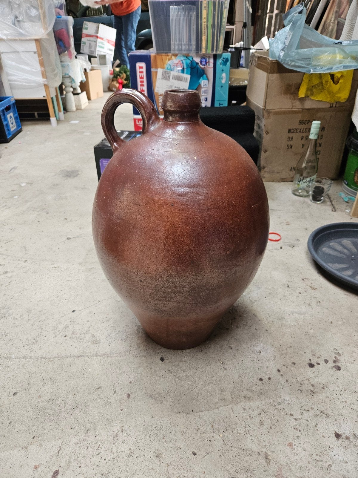 antieke terracotta kruik, Ophalen