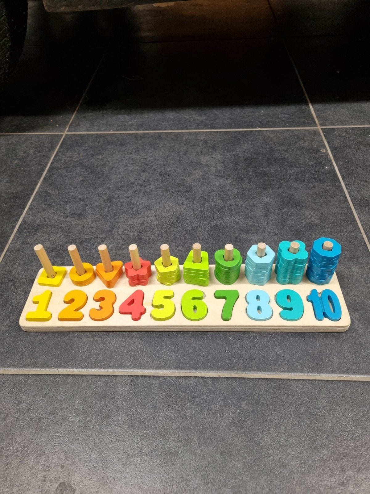 houten telraam / stapelpuzzel, Kinderen en Baby's, Ophalen, Zo goed als nieuw