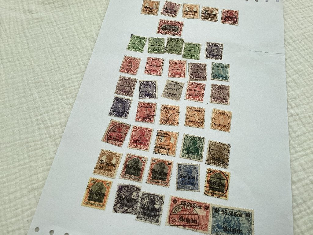 Mooi lot 41 bezettingszegels WO 1 met enkele speciaal, Ophalen of Verzenden, Gestempeld, Overig, Gestempeld