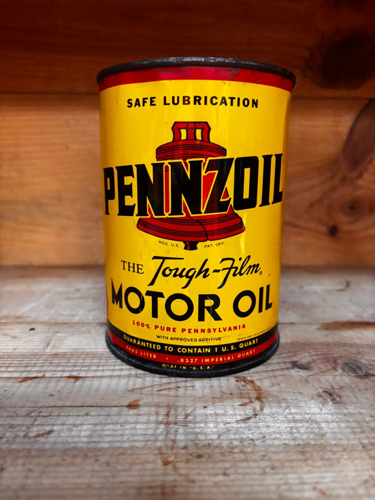 Bidon d’huile pennzoil quart us olieblik annees 50’s, Collections, Enlèvement ou Envoi, Comme neuf